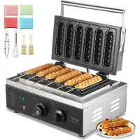 Vevor kommerzieller Waffeleisen Waffel Maker 6-teilig 1500 W