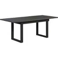 Ebuy24 Speisen Esstisch Universal, Anthrazit Nachbildung, B/H/T ca. 160-200/76/90 cm