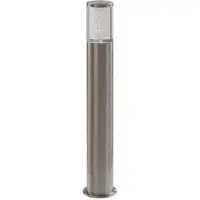 LINDBY LED-Sockellampe Belen, Edelstahl