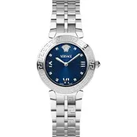 Versace VEOCA0124 Daphnis Restyling blau silber Edelstahl Damen Uhr NEU
