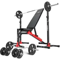 Marbo-sport Marbo Sport Set MH19_111KG_KIER | verstellbare Hantelbank + höhenverstellbarer Hantelständer + Hantelstangen/Hantelscheiben Set 83 kg