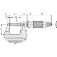Mitutoyo Ratschentrommel Bügelmessschraube 0-25mm, 0,001mm