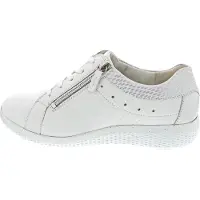 Waldlaufer Ira Sneaker Hochwertiges Leder für zeitloses Design, Bequeme Innenausstattung für besten Komfort, Flexible Anpassung durch Schnürung und Reißverschluss