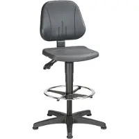 BIMOS Arbeitsdrehstuhl 9651, Integralschaum, Gleiter, Fußring, schwarz