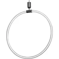 Ledvance Decor Aura Pendelleuchte Vert aus geschwungenem Polycarbonat mit LED und Filament-Design, 18 W, 2000 lm, 3000 K, 830 warmweiß, Click dimmbar, dunkelgrau, Kunststoff (PC), 498 mm, IP20