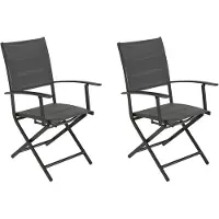 Merxx Gartensessel Florenz 2er Set, klappbar - Aluminium/Textil