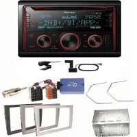 Pioneer FH-S820DAB DAB+ Bluetooth Einbauset für Opel Vectra C Signum Corsa Combo