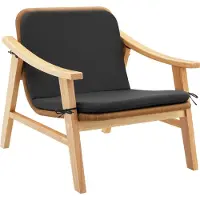 TecTake Rattan Stuhl Treviso mit lackiertem Holzgestell 69 x 76 x 69,5 cm