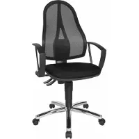Topstar Bürostuhl Point 60 Netz Plus G200 Stoff schwarz Gestell chrom