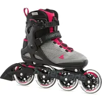 Rollerblade Macroblade 90 W, Erwachsene, Weiblich, Schwarz, Grau, Pink, Einfarbig, Hoher Stiefel, Schwarz, Pink, Durchscheinend