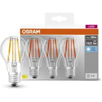 Osram ED BASE Classic A (EX 100W) 11W/4000K E27 LED-Lampe, Birnenform, Sockel E27, 11 Watt, Neutralweiß, 4000 K,