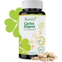 Biostile Carbo Digest – Verdauungsenzyme Kapseln mit Laktase & Zink 60 St