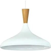 Bamyum Pendelleuchte Champion Weiß Holz, Hängelampe