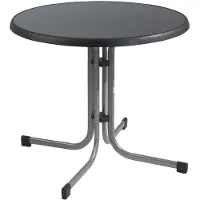 Sieger Gartentisch - Grau - Mecalit - Metallgestell - Ø 86 cm - klappbar