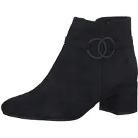 Tamaris Damen Ankle Boots/ Stiefeletten Schwarz Textil Größe: 39