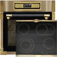 Kaiser Herd Set EH 6726 AD Retro Einbau Backofen 80L +KCT 6185 Em Exklusives Autarkers High Light Glaskeramik Kochfeld 60cm
