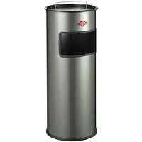 Wesco 150601-03 Standascher 30 in NEUSILBER mit Sieb und 30 Liter Abfallvolumen / Mülleimer / Ascher