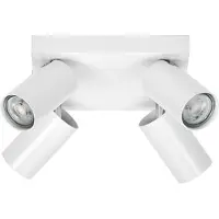 Osram Deckenspot OCTAGON PLATE, weiß, 4-flg., GU10-LED, 927 dimmbar, weiß / opal, für Wohn- / Esszimmer, Metall, Modern