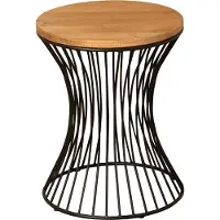 Natur24 Couchtisch 40x50 Maria Rund Eiche Metall