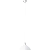 Brilliant Pendelleuchte Logo | dekorative Pendelleuchte | Metall/Kunststoff | weiß | höhenverstellbar | 1x E27 max. 60 W