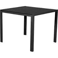 Ebuy24 Noma Gartentisch 90 x 90 cm, schwarz und schwarz.