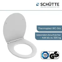 Schutte Thermoplast WC-Sitz WHITE, PREMIUM, mit Absenkautomatik und Schnellverschluss