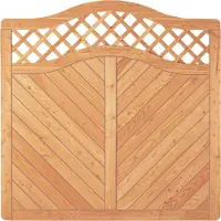 Tetzner & Jentzsch T&J SKAGEN RANK KRONE Sichtschutzzaun Lärche 1800 x 1800/1650 mm