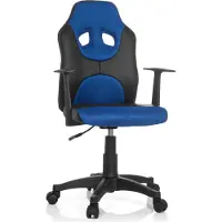 Hjh OFFICE KID GAME AL - Kinderdrehstuhl Schwarz / Blau