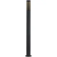 LINDBY Wegelampe Statius, anthrazit/klar, Eisen, 100 cm