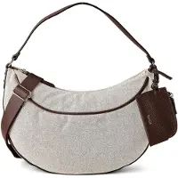 Gabor Hobo "Sibylla" aus Canvas mit edlem Lederimitat, glänzende Metalldetails & Gurtband