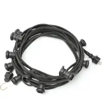SPICELITE Illu-/Partylichterkette 50m - Außenlichterkette schwarz - 50x E27 Schraubfassung