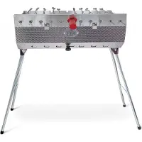 Grillpeter Mangal Set Taschkent Schaschlikgrill mit 11er Drehspieß Spieße Motor