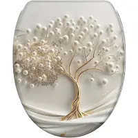 Sanilo WC-Sitz mit Absenkautomatik und Schnellverschluss Tree of Life, Toilettendeckel direkt vom Hersteller, Klodeckel, Klobrille, WC Deckel