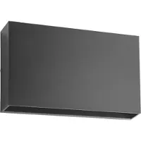 LINDBY LED-Außenwandleuchte Jarte, 20cm, up/down, grau, IP65