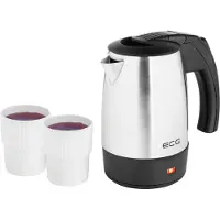 Ecg RK 550 Travel | Reisewasserkocher | 0,5 l | 1000 W | Betriebsanzeige | Auto-Off | silber |
