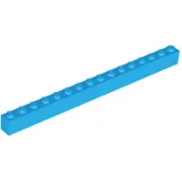 LEGO 50 Stück 2465 Stein Brick 1x16 Part Basic Steine 50 Dunkles Azurblau