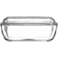 Arcoroc Butterdose Glas mit Deckel, Länge: 170 mm