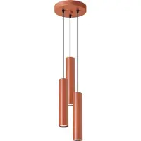 Sollux Pendelleuchte LAGOS 3P roter Ocker 3xGU10 10W Stahl 108x19.5x19.5cm