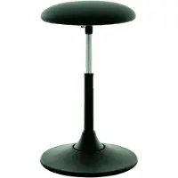 Stier Multibeweglicher Hocker, Kunstledersitz, schwarz, höhenverstellbar 50-70 cm