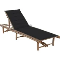 Prolenta Maison Exclusive - Garten-Sonnenliege mit Auflage Bambus