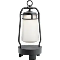 Elstead Lighting Elstead Lyndon LED Außen-Stehleuchte 48cm Bluetooth Lautsprecher Strukturiertes Schwarz IP44