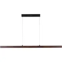 LUCANDE LED-Hängelampe Nihalo, walnuss, 122 cm, dimmbar, CCT