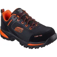 SKECHERS Herren GATLON - STRIGAX H Arbeitsschuh 200188EC BKOR Schwarz/Orange, Schuhgröße:45 EU