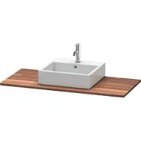 Duravit Massivholzkonsole XSquare 120x55cm, Amerik. Nussb, m 1 Ausschnitt
