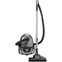 Bestron Staubsauger mit Beutel, Bodenstaubsauger inkl. 3 Staubsaugerbeutel, 94cm Teleskopstange & 7.5m Aktionsradius, auswaschbarer HEPA12 & Mikrofilter, Farbe: Lila/Silber