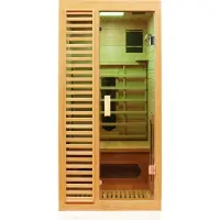 Dewello Infrarotkabine Infrarotsauna HAMLIN 90cm x 90cm inkl. Keramikstrahler, Karbon Bodenstrahler