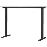 Bümö Home Andratx Schreibtisch elektrisch - Größe: 160 x 80 cm, Optik: Lichtgrau/Schwarz