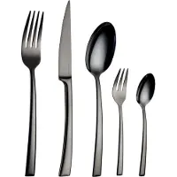Echtwerk EW-BS-3010S Tafelbesteck Avelino/Shiny-Black Edition, 30-teilig, für 6 Personen, Edelstahl 18/10-hochglänzend, Hochwertiges Besteck Set, inkl. Aufbewahrungs-Kassette, 18/10 Stahl, Schwarz