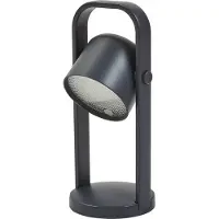 LINDBY LED-Akku-Tischleuchte Kalevi, schwarz, Aluminium, CCT