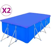Syfax Poolabdeckungen 2 Stk. PE Rechteckig 90 g/m² 540x270 cm